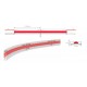 Tira LED 5 mts Flexible 24V 50W COB IP67 Rojo, Serie Profesional